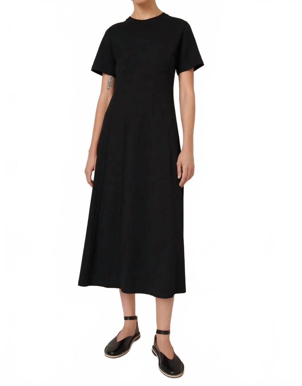NEW KOWTOW contour midi dress in black